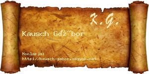 Kausch Gábor névjegykártya